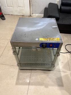 Commercial Stainless Steel Food Warmer Cabinet with Glass Doors