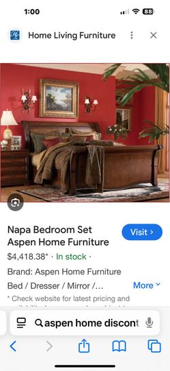 Aspen Home Sleigh Queen Bedroom Set