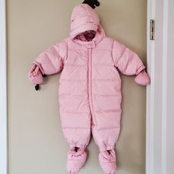 Baby Gap Pink Down Fill Infant Snowsuit 0-6 Months