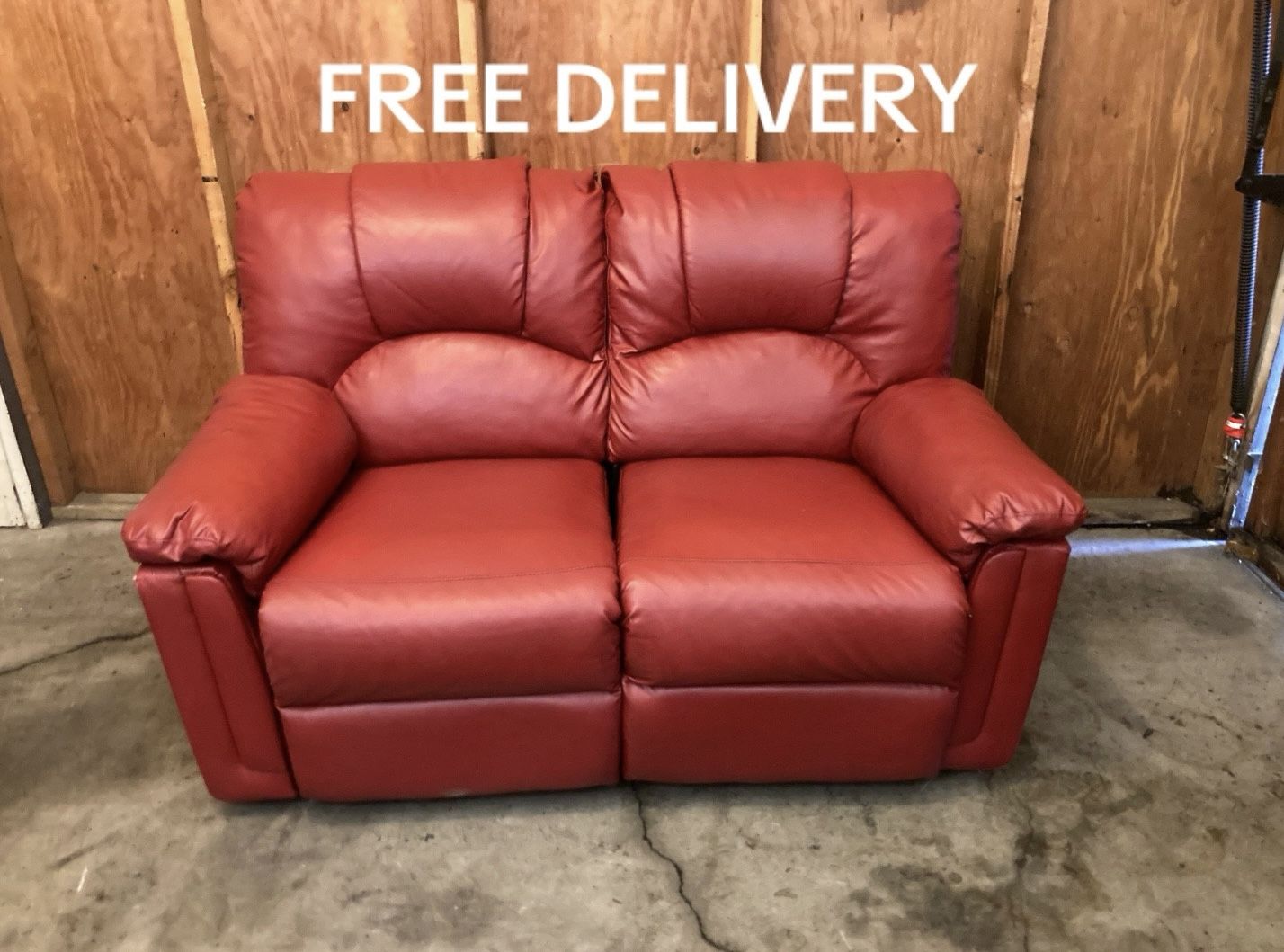 Faux Leather Recliner Loveseat - Free Delivery 