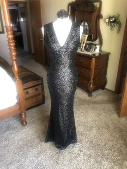 Dress the population black Sequin gown