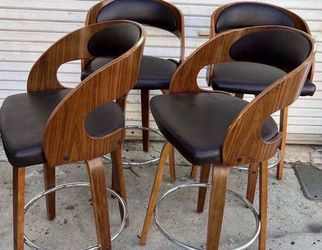 Bar Stools Set Of 4 Brown