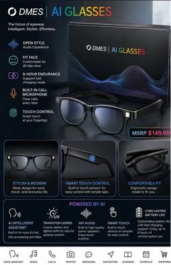 DMES AI Smart Glasses
