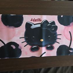Hello Kitty black cherry deskmat