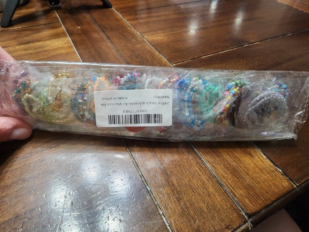 24pc Beaded Anklet Sets