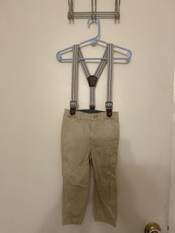 Toddler Boy Suspender Pants