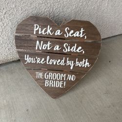 Wedding Sign Heart
