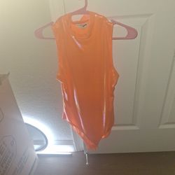 Orange Metallic Bodysuit 🍊 Fashion Nova 