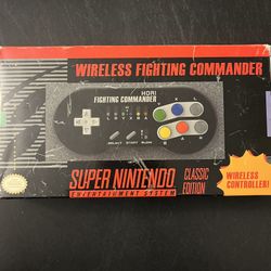 SNES Classic Hori Wireless Fighting Commander Controller. Super Nintendo 