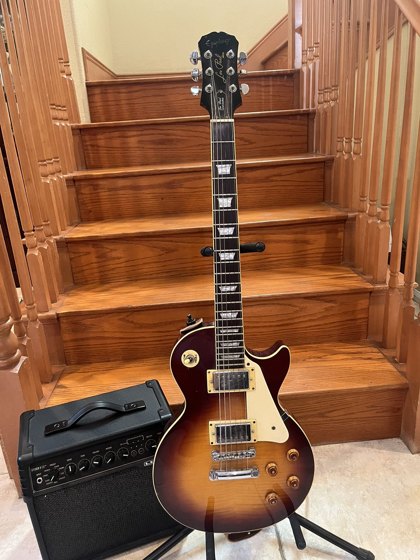 Epiphone Les Paul Standard W/ Line 6 MK2 Spider Effects Amp (Brand New)