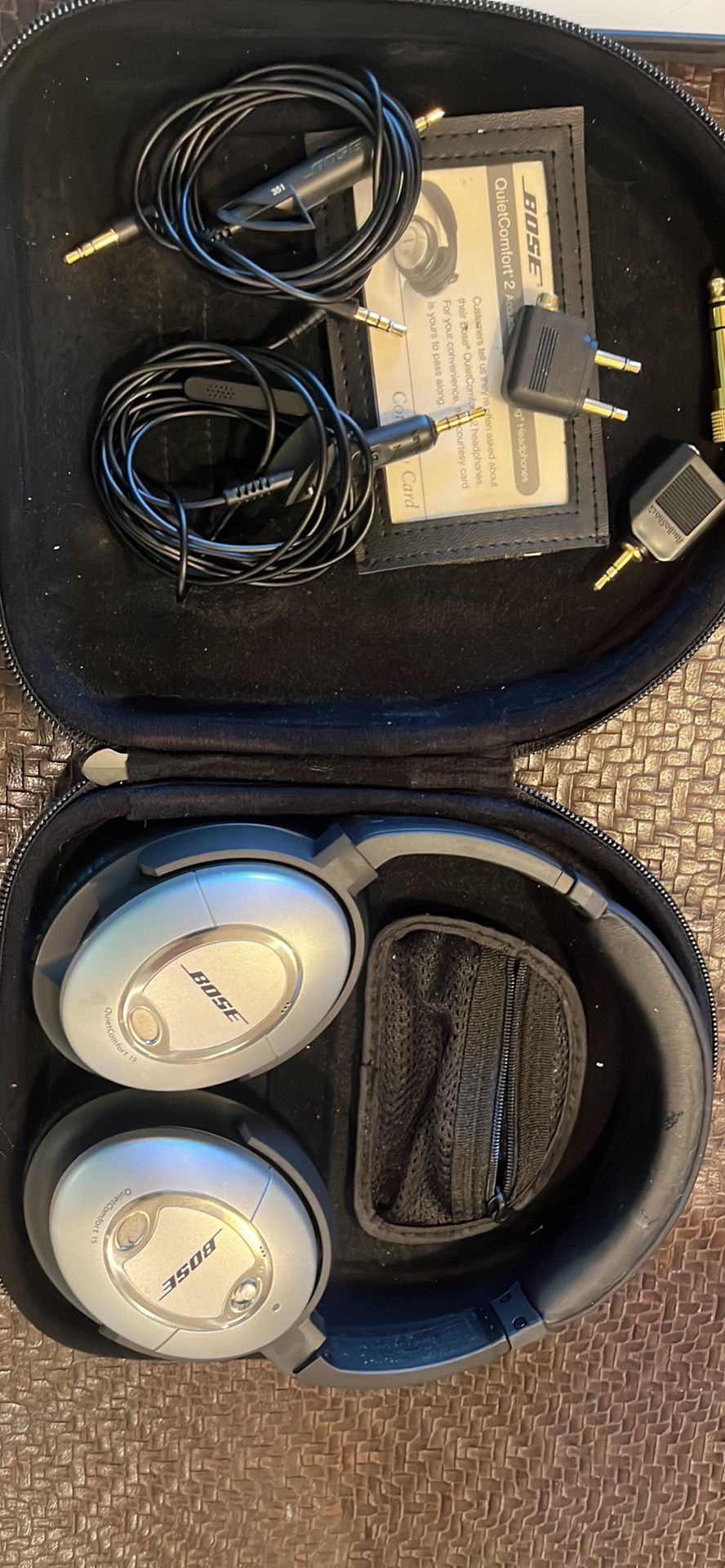 Bose QuietComfort 15 Black Acoustic Noise Cancelling Wired 3.5mm Jack Headphones