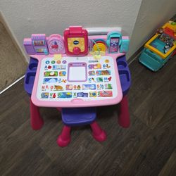 (OBO) VTech 5-in-1 Magic Desk pink 