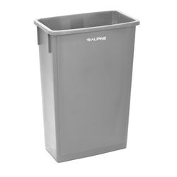 23 Gal. Gray Waste Basket Commercial Trash Can with Lid - Brand New