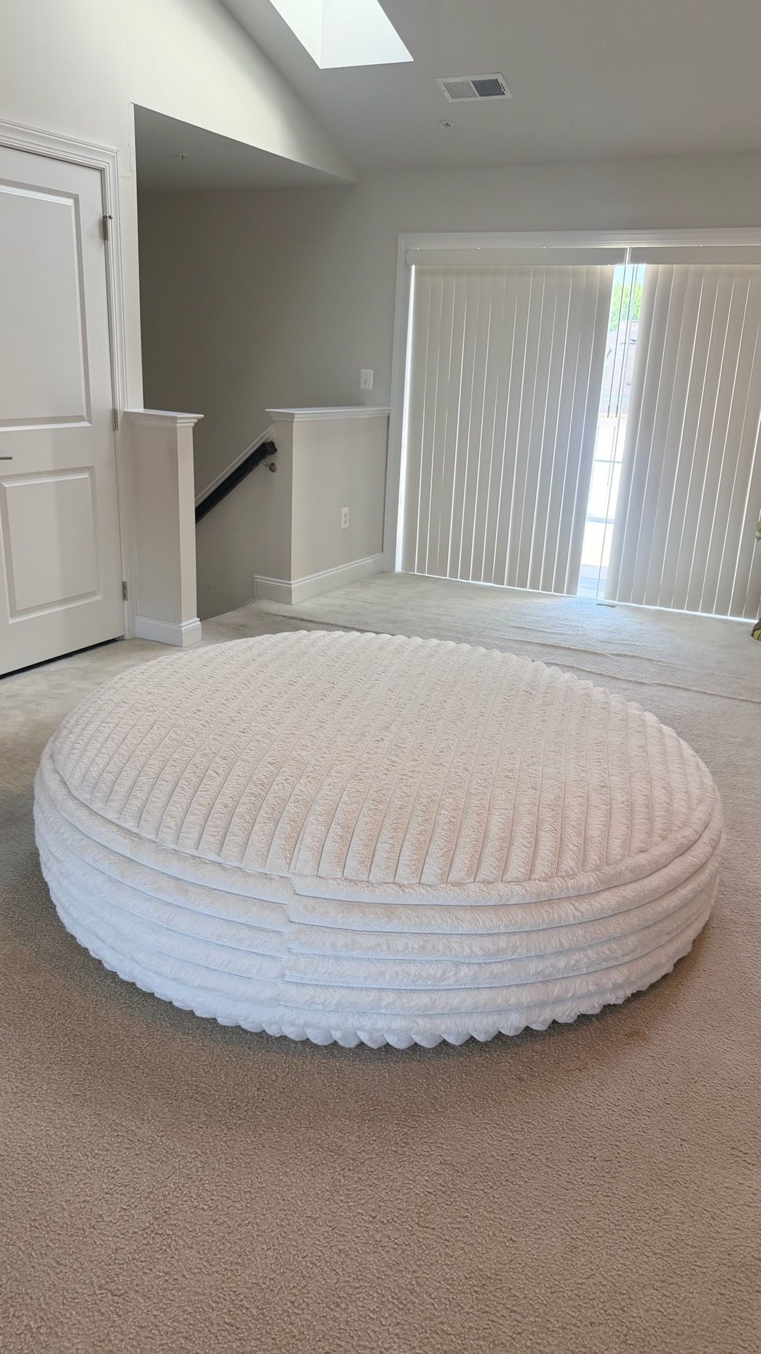 6 Foot Large Versatile Ivory Bean Bag Chair