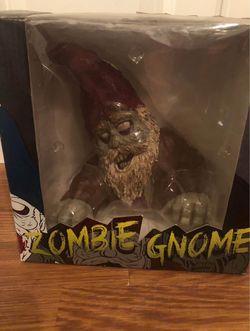 Halloween zombie garden gnome 8” tall