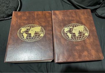 Harris Standard 2 Volume World Stamp Albums 1900s Partly Filled Postage Collection
