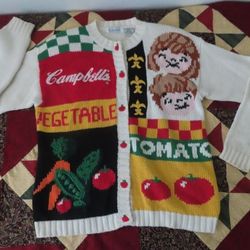 rare vintage Gallagher Cardigan Sweater campbells sz S 90s