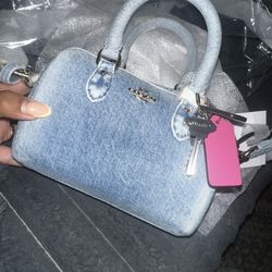 Coach Mini Rowan Denim 
