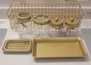 Gold Restroom Organizer