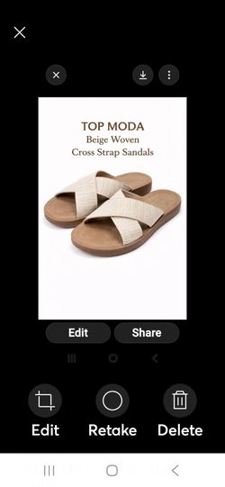 Top Moda Comfort Beige Woven Cross Strap Slide Sandals Women’s Size