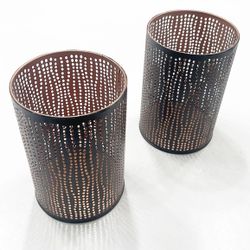 Tea light candle holders - set of 2