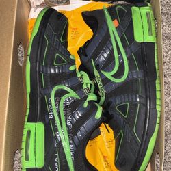 Nike Air Rubber Dunk - ‘Off-White Green Strike’ Size 13 Used