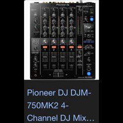 pioneer dj djm-750mk2 dj mixer $1100 