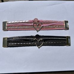 Real Leather Magnetic Bracelets sold separately