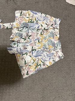 Floral Tropical Print Button-Up Shirt