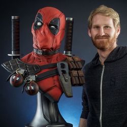 Deadpool And Harley Quinn Life-Size Bust Statue