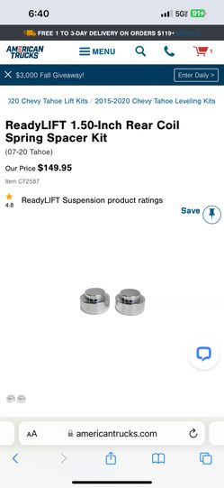ReadyLIFT 1.50-Inch Rear Coil Spring Spacer Kit