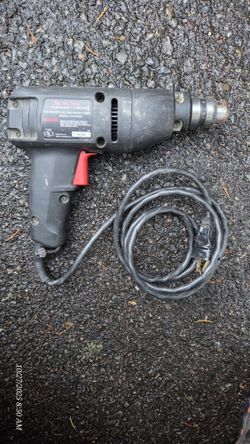 vintage Craftsman Reversible 3/8-inch Chuck corded electric drill.