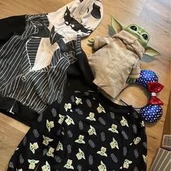 Disney Lot: ears, Grogu pal and kids sweater, Jack Skellington kids jacket