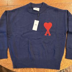 Ami Paris Blue Sweater