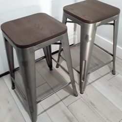 2 Stools 24 Inches Height 