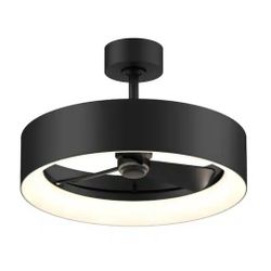 Artika Aiden 24 in. Indoor Black 8 Steps CCT 17.7 in. Integrated LED Ceiling Fan with Remote Included