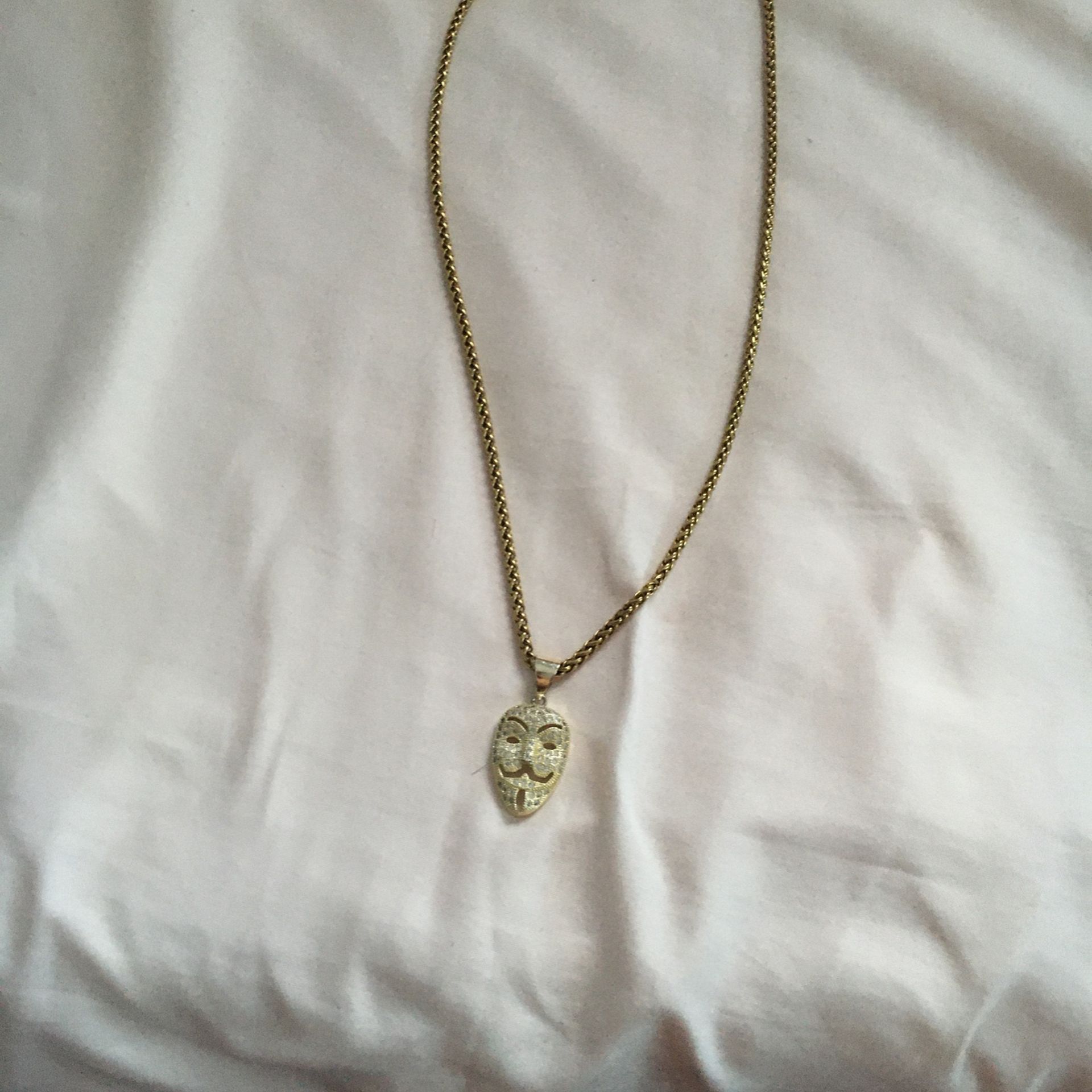 Hacker Mask Gold Chain