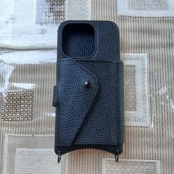 Bandolier Phone case  leather iphone 15pro max with card holder without strap
