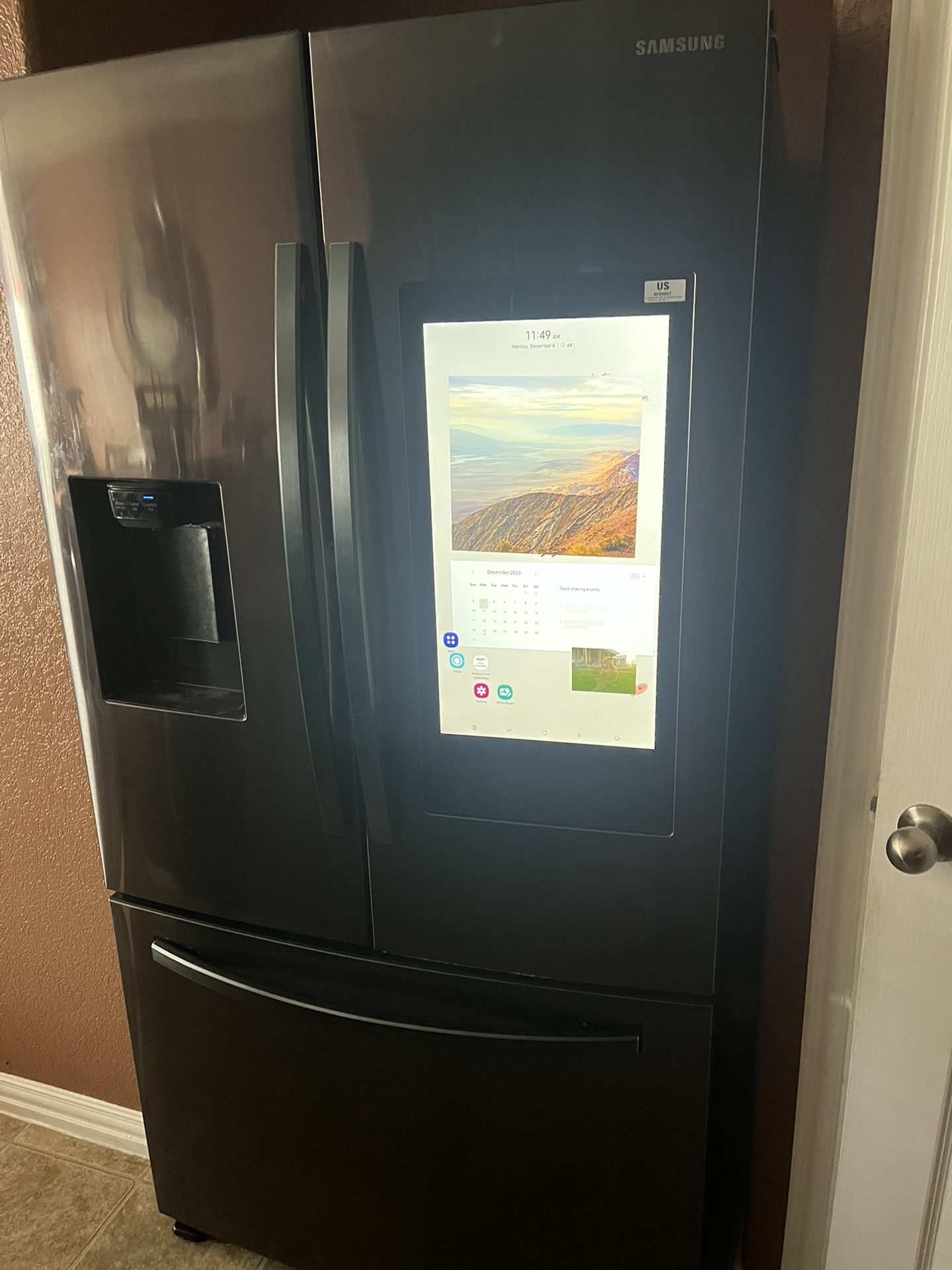 Samsung Refrigerator With Screen.