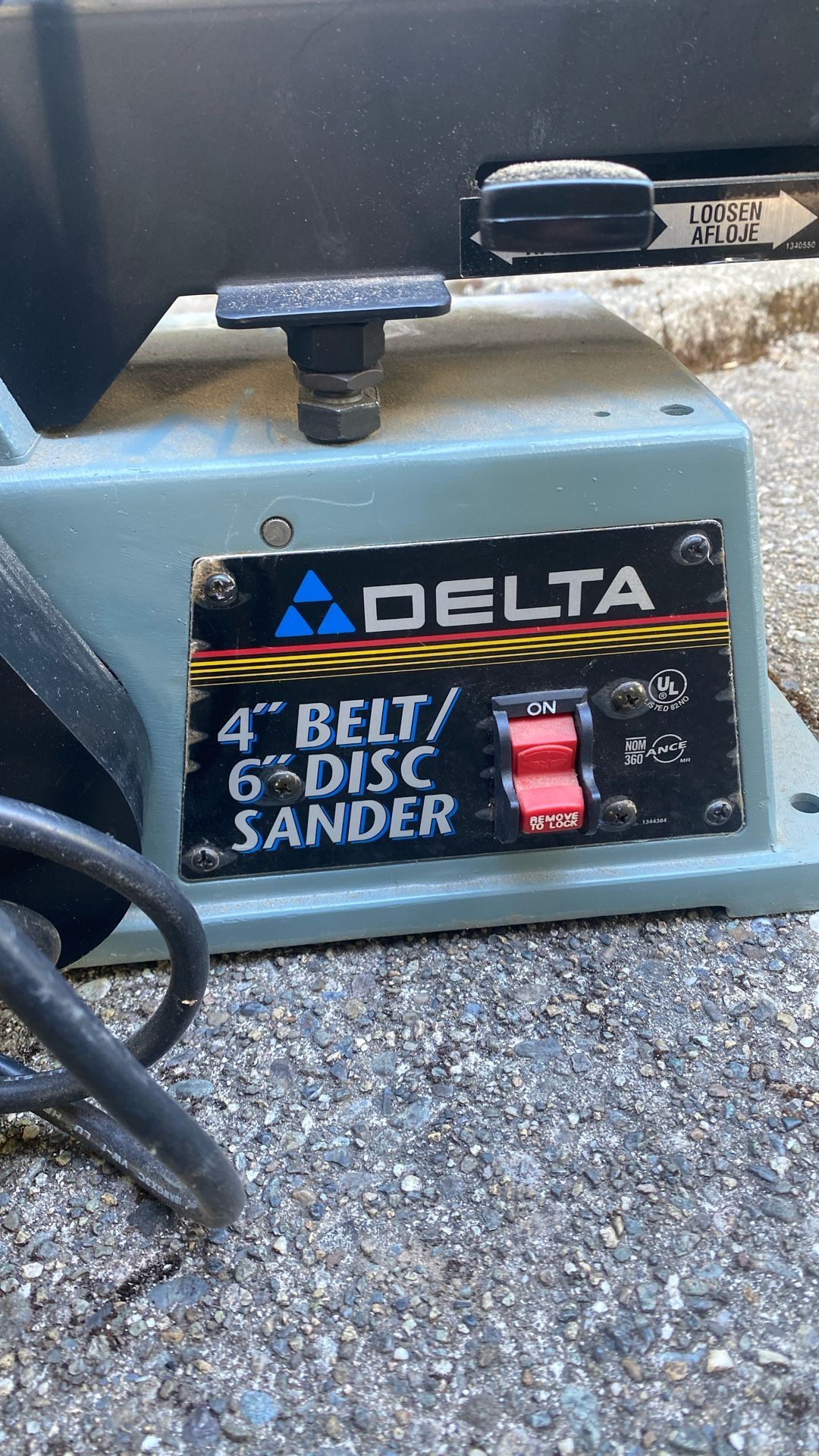 Delta 4” Belt 6” Disc Sander