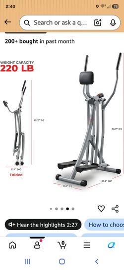 Folding Air Walker Elliptical Trainer