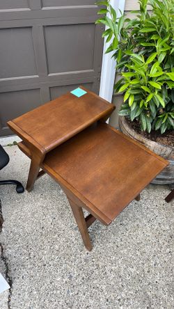 Wood side table