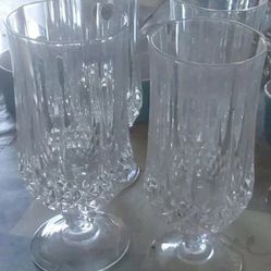 4Cristal D'Arques Longchamp Crystal Vintage glasses