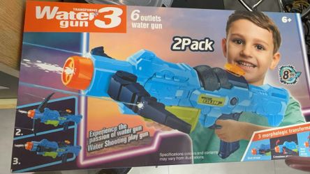 New In box 2 PCS Water Gun for Kids, Super Squirt Guns Water Soaker Blaster - 2 Nozzle, 4 Shooting Modes Switch - Crossbow Design - 26 Ft Long Shootin