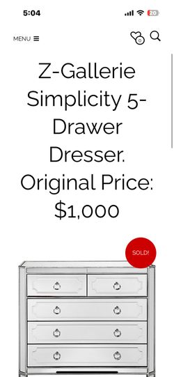 Z Gallerie Mirrored Dresser