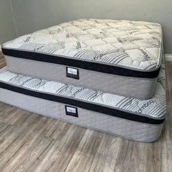 Queen Bamboo Plush Comfort Europillow Top 12inch Matres!!