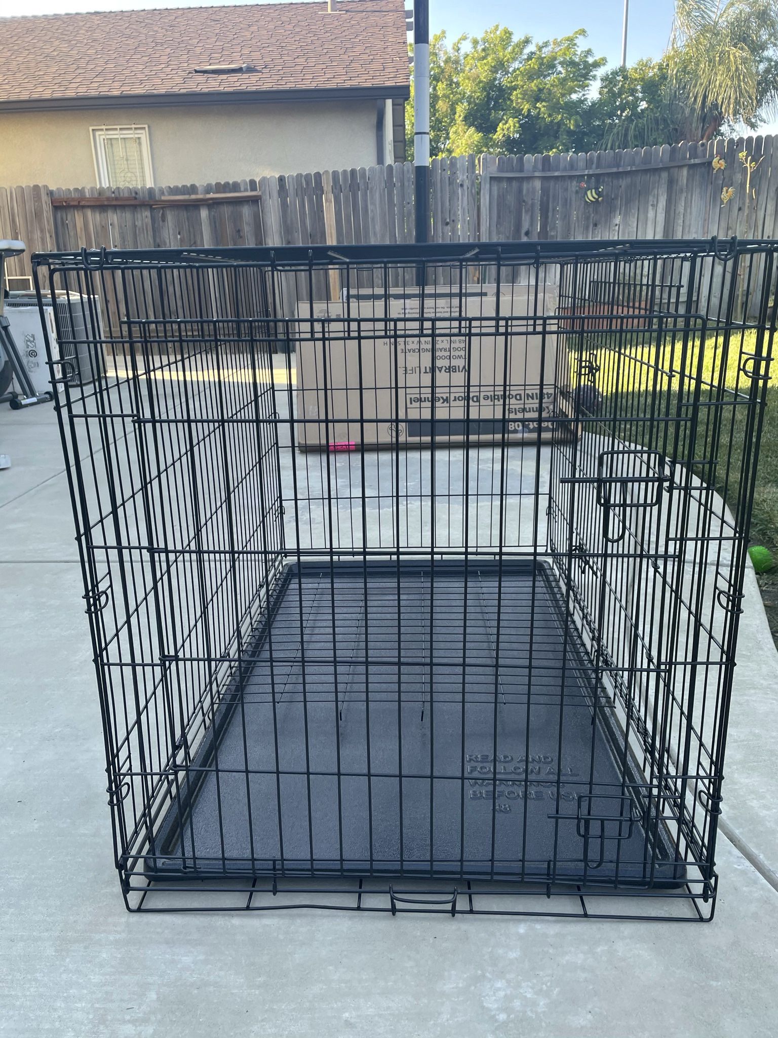 36” Double Door Folding Dog Crate 