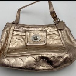 Coach Metallic Pink Handbag