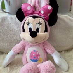 Disney store Minnie Mouse Easter bunny plush