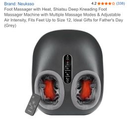 Foot Massager with Heat, Shiatsu Deep Kneading Foot Massager Machine